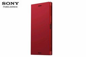 【訳】Sony◆【ソニー純正】Xperia XZ Premium（ドコモSO-04J)専用 Flip Cover SCSG10 手帳型 フリップ カバー (赤） [並行輸入品]