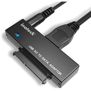 Inateck SATA - USB3.0変換ケーブル 2.5インチ/3.5インチハードディスクドライブ HDD/SSD用SATA変換アダプタ 電源アダプター付