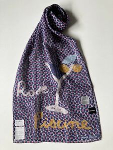 送料無料　ソニアリキエル UV加工ストール ロングハンカチ　スカーフ　SONIA RYKIEL 日本製　綿100% ネイビー　紺　新品