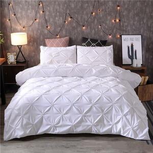高級布団カバー白色固体デザイナー寝具セット 3 ピースクイーン キングツインサイズ大人寝具ベッドカバーダブルベッド