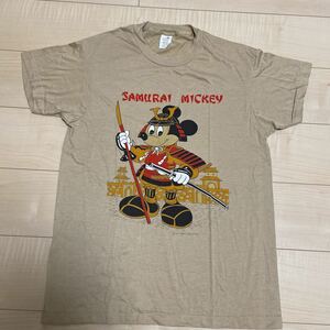 未使用　デッドストック　ビンテージ　Tシャツ　ミッキー　サムライ　侍　 80s 80年代
