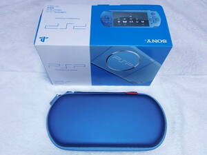 PSP-3000 ブルー　新品に近い綺麗な美品　液晶画面は、キズ無し　バッテリー、アダプター2個付き　バッテリーカバーは、未使用 13点セット