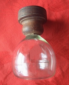 小蠅用の小さな可愛いハエ取り瓶　はえとり器　明治～大正時代　民具資料　ガラス瓶　気泡硝子　オブジェ　インテリア　珍品　稀少品