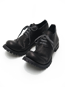 SALE30%OFF/Portaille・ポルタユ/Heated shrink cow leather　derby shoes/BLK・42