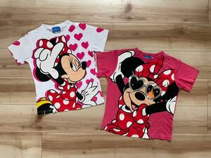 2枚セット　120 130 Disney ディズニー　Tシャツ 白　ピンク