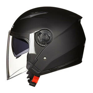 半帽ヘルメット ジェットヘルメット ハーフヘルメット ダブルシールド M-XXL選択
