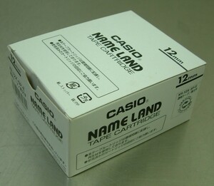 カシオ ラベルライター ネームランド 純正 テープ 12mm XR-12X-5P-E 透明に黒文字 5本