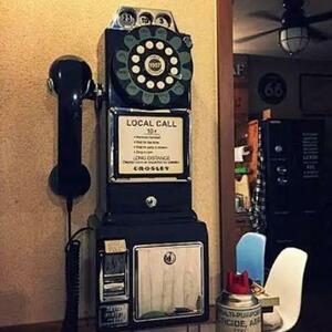 激渋★1950年代公衆電話・アメリカンダイナー レトロ　実使用可能　インテリア雑貨 壁取り付け可能　コインボックス付き
