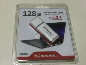 ★SEKC USBメモリー USB3.0対応高速転送 128GB USBメモリーカード 色：ホワイト キャップ式★１２８GB★新品未開封★即決★送料無料