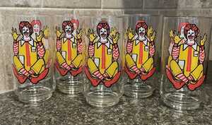 【送料無料】 1970年代 マクドナルド McDonald’s グラス コップ マグカップ ヴィンテージ 5個セット　ヴィンテージ