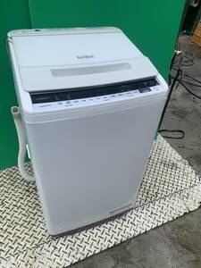 ★2020年製日立　全自動洗濯機　BW-V70E(W)　7.0kg　ビートウォッシュ　ナイアガラ ビート洗浄　スリムタイプ　Ｎｏ57