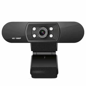 【セール】HDウェブカメラ プライバシーシャッター付き 1080P/1920P 200万画素 マニュアルフォーカス WEBカメラ 内蔵 マイク 360°調整可能