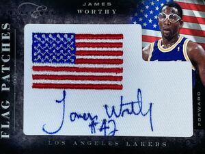 【NBA Super rare】JAMES WORTHY BLACK BOX/FLAG PATCHES/ #/10 /auto
