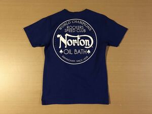 Norton プリント Tシャツ ノートンカフェレーサー TRIUMPH トライアンフ rockers norton ace cafe london トライトン BSA