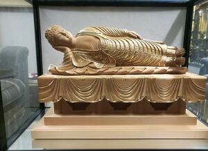 仏像 釈迦 涅槃像 純金箔