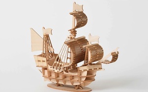 ⇒ 3D木製パズル 帆船　SailingShip　組み立てパズル　新品　訳あり　お子様と一緒にどうぞ