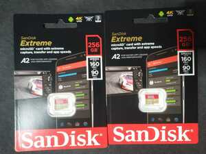 SanDisk microSDカード 256GB 160MB/s extreme　2枚セット