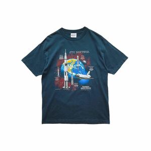 90s vintage space Tシャツ 宇宙 ネイビー スーベニアT ビンテージ ヴィンテージ USA llbean エルエルビーン エディーバウアー 古着