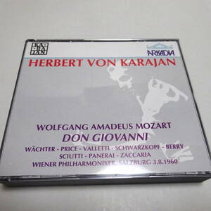 輸入盤/Arkadia/2CD「モーツァルト：ドン・ジョヴァンニ」カラヤン/ヴェヒター/プライス/シュヴァルツコップ/1960年ザルツブルクLive