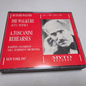 輸入盤/Myto/2CD「ワーグナー：ワルキューレ リハーサル」トスカニーニ/NBC交響楽団/バンプトン/スヴァンホルム/1947年カーネギーホール