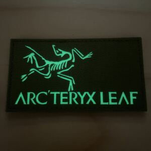 激レア　アークテリクス Arcteryx Leaf レーザーカット　パッチ　ワッペン　特殊部隊　ベルクロ 米軍 ベージュ　夜光