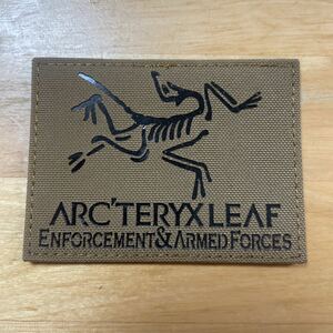 激レア　アークテリクス Arcteryx Leaf レーザーカット　パッチ　ワッペン　特殊部隊　ベルクロ 茶色