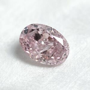 ０．２２８ct　ＦＡＮＣＹ　ＰＵＲＬＩＳＨ　ＰＩＮＫ　Ｉ１　オーバル　ピンクダイヤモンドルース