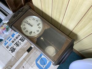 明治時計 No.759柱時計 振り子時計 アンティーク 昭和レトロ 掛時計 掛け時計 レトロ 
