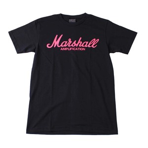 w3●新品 黒(ピンク) Mサイズ●マーシャル MARSHALL 半袖Tシャツ//バンドTシャツ ロックTシャツ パンク メタル