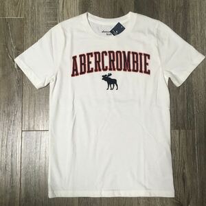 abercrombie kids アバクロンビーロゴ刺繍TシャツUS9/10 140cm新品送料込み！