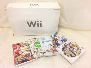 k088*80 【開封品】 Nintendo 任天堂 Wii本体セット RVL-001＋ソフト5本付 ① 