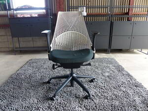 在庫有り｜ハーマンミラー(Herman Miller) SAYL Chair(セイルチェア) 黒×ホワイト 2014年｜デスクチェア オフィス PC 書斎 リモート 椅子