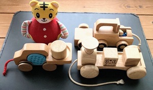 Berneseベネッセ　しまじろう　木製おもちゃ　起き上がりこぼし　セット