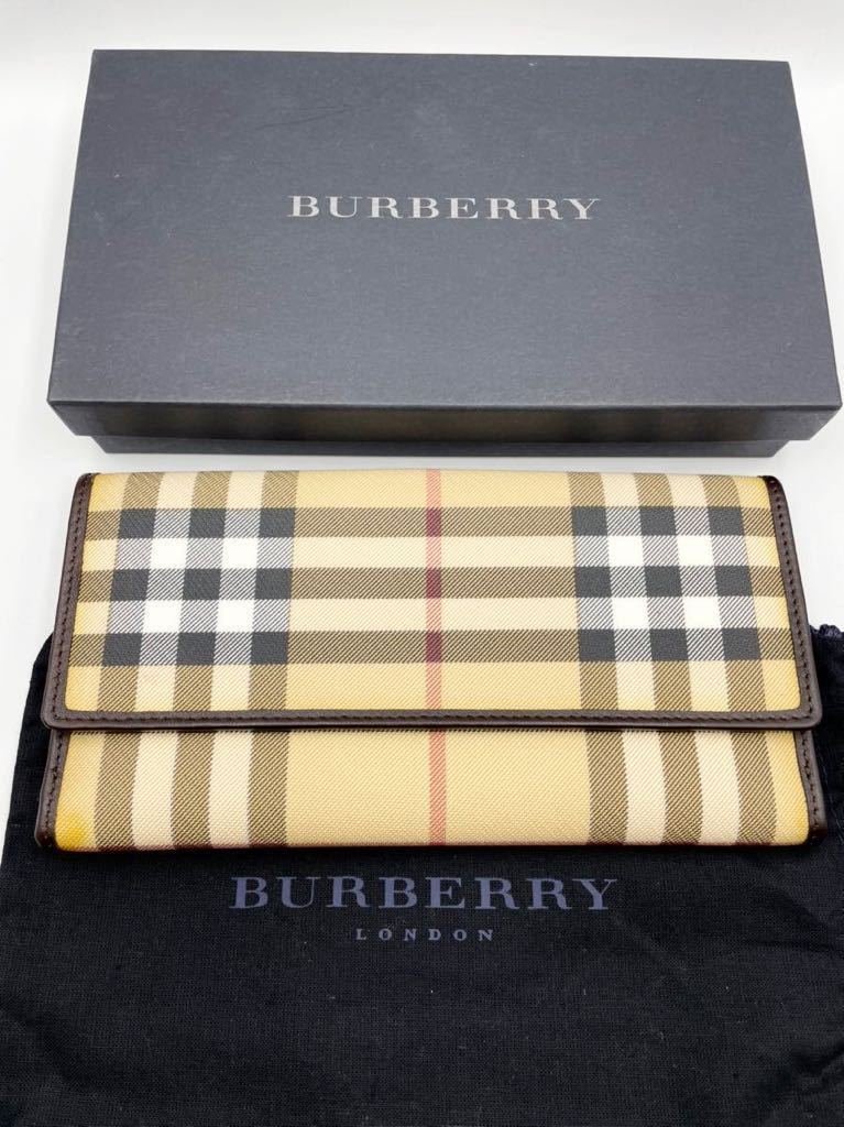 ☆新品未使用☆BURBERRY☆バーバリー☆長財布裏チェック付ナイロン・牛革・ブラック日本製箱無し /【Buyee】