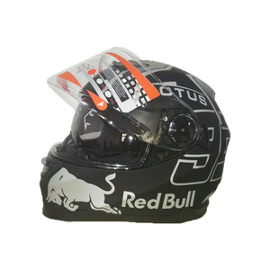 新品 RedBull レンズ内蔵 フリップアップ ダブルシールド 耐衝撃 フルフェイスヘルメット サイズ選択可 マットブラック