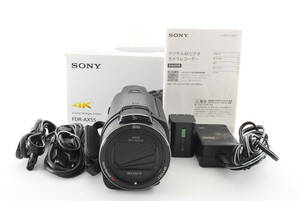 元箱 取扱説明書付！★極上美品★ SONY ソニー FDR-AX55 4K Blach ブラック 光学20倍空間手振補正 ビデオカメラ Handycam (1523)