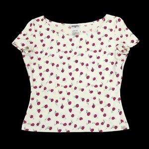 〇シャネル 半袖 トップス サイズ40 99S フラワー 花柄 P13561 ホワイト×ピンク色系 Tシャツ フランス製