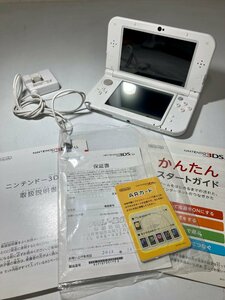 ■草加店【中古】動作確認済み 任天堂 3DS LL 本体 Nintendo ホワイト 説明書あり 充電器付き ゲーム機 RED-001 2014年製 