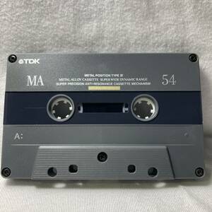TDK MA54　メタルカセットテープ　インデックス　 metal Cassette Tape Type IV METAL Position Japan USED