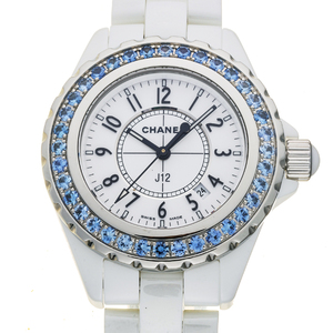 ［銀座店］CHANEL シャネル J12 33mm ベゼル サファイア H1179 腕時計 レディース DH70037