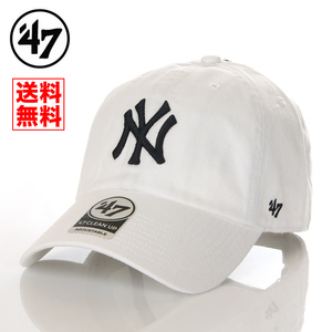 【新品】47BRAND NY ニューヨーク ヤンキース 帽子 白×紺ロゴ ホワイト キャップ 47ブランド メンズ レディース B-RGW17GWS-WHN