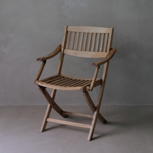 01928 デンマーク KIRCODAN社 チーク材 フォールディングアームチェア A / 北欧 キルコダン 折りたたみ椅子 ガーデンチェア ヴィンテージ