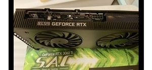 【極美品】ELSA　GeForce RTX 3060 Ti S.A.C LHR GD3060T-8GERSH　グラボ　エルザ