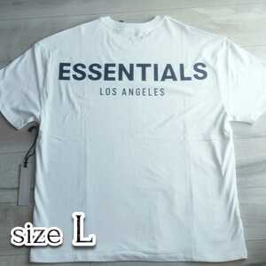 【LA限定】Lサイズ　エッセンシャルズ　FOG ESSENTIALS　Tシャツ　半袖　新品　送料無料　ホワイト　T-SHIRT WHITE ビッグサイズ　BIGsize