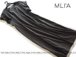 ●新品MLI’A/INGNI フリル袖ゆるワンピース/BK/エムリア●