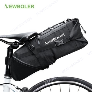 自転車 サドルバッグ 大容量 軽量 防水 多機能 簡単装着 リアバッグ ロードバイク マウンテンバイク サイクリング 3L-10L ブラック