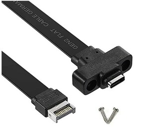 USB 3.1フロントパネルType-E Type-C延長ケーブル、Gen 2（10 Gbit/S）