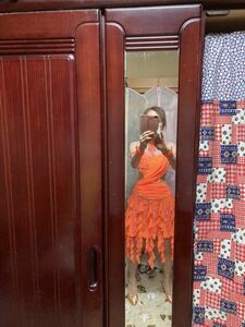 オレンジラテンドレス