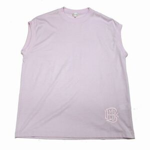 BLAMINK ブラミンク 21SS コットンクルーネック刺繍ノースリーブTシャツ 1 ピンク