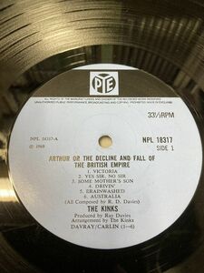 KINKS / ARTHUR OR THE DECLINE AND FALL OF THE BRITISH EMPIRE (UK-ORIGINAL)